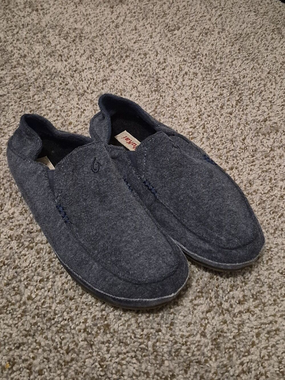 New Olukai Moloa Hulu Mens Slippers Size 8 Casual Beachy Comfy